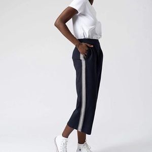 Zaggora Cotton Runway Culotte with Side Trim Navy